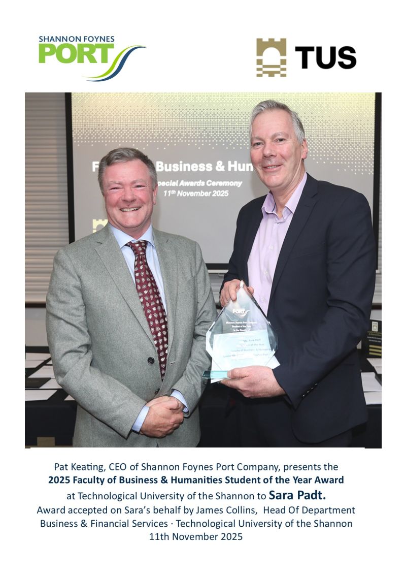 Image for the Tweet beginning: Shannon Foynes Port is honoured